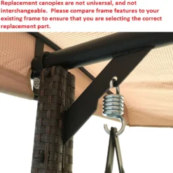 Wilson Fisher Wicker Swing Brown Replacement Canopy -Garden Oasis 810549261 41