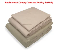 Oakmont Gazebo Beige Replacement Riplock Canopy & Side Mosquito Netting Set -Garden Oasis 810549264 2