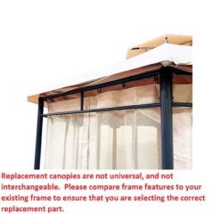Jefferies Gazebo Beige Replacement Riplock Canopy -Garden Oasis 810549265 31