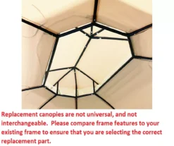 Jefferies Gazebo Beige Replacement Riplock Canopy -Garden Oasis 810549265 4
