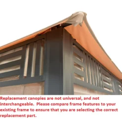 Westbrook Gazebo Beige Replacement Canopy -Garden Oasis 810549273 31