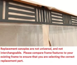 Westbrook Gazebo Beige Replacement Canopy -Garden Oasis 810549273 4