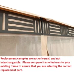 Westbrook Gazebo Beige Replacement Canopy -Garden Oasis 810549273 41