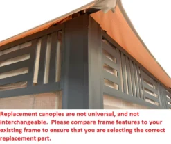 Westbrook Gazebo Beige Replacement Riplock Canopy & Side Mosquito Netting Set -Garden Oasis 810549275 3