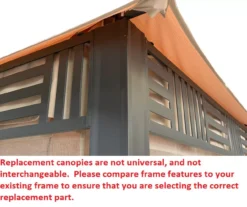 Westbrook Gazebo Beige Damask Replacement Canopy -Garden Oasis 810549281 3