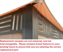 Westbrook Gazebo Canyon Stripe Replacement Canopy -Garden Oasis 810549284 3