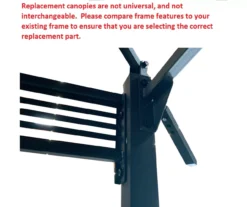 Westbrook Grill Gazebo Beige Replacement Canopy -Garden Oasis 810549286 4