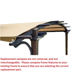 Capilano Pergola Beige Replacement Riplock Canopy -Garden Oasis 810549289 51
