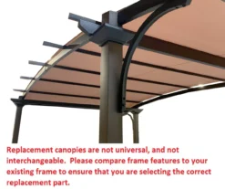 Capilano Pergola Beige Replacement Riplock Canopy -Garden Oasis 810549289 7