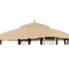Bay Window Single Finial Gazebo Beige Replacement Riplock Canopy -Garden Oasis 810549292 1