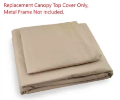 Bay Window Single Finial Gazebo Beige Replacement Riplock Canopy -Garden Oasis 810549292 2