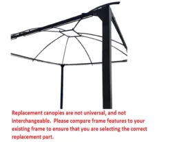 South Hampton Gazebo Midnight Blue Trellis Replacement Canopy -Garden Oasis 810549298 4