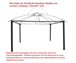South Hampton Gazebo Palm Leaves Replacement Canopy -Garden Oasis 810549299 3