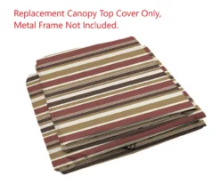 South Hampton Gazebo Canyon Stripe Replacement Canopy -Garden Oasis 810549300 2