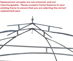 Newport Gazebo Beige Replacement Canopy -Garden Oasis 810549302 3