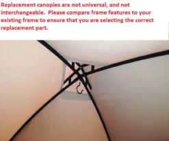 Dome Top Grill Gazebo Beige Replacement Riplock Canopy -Garden Oasis 810549305 4