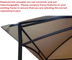Dome Top Grill Gazebo Beige Replacement Riplock Canopy -Garden Oasis 810549305 5