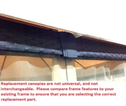 Riviera Sonoma Gazebo Beige Replacement Riplock Canopy -Garden Oasis 810549307 6