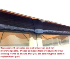 Riviera Sonoma Gazebo Beige Damask Replacement Canopy -Garden Oasis 810549315 6