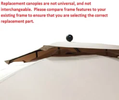 Windsor Dome Gazebo Beige Replacement Riplock Canopy & Side Mosquito Netting Set -Garden Oasis 810549320 3