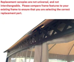 Windsor Dome Gazebo Beige Replacement Privacy Curtain Set -Garden Oasis 810549321 6