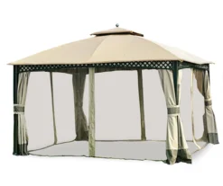 Windsor Dome Gazebo Beige Replacement Privacy Curtain Set -Garden Oasis 810549321 7