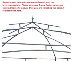 Newport Gazebo Replacement Riplock Canopy -Garden Oasis 810549326 3