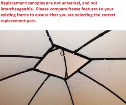 Somerset Gazebo Replacement Riplock Canopy -Garden Oasis 810549333 5
