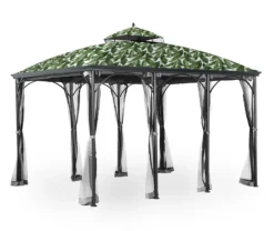 Somerset Gazebo Palm Leaves Replacement Canopy -Garden Oasis 810549338 3