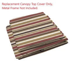 Somerset Gazebo Canyon Stripe Replacement Canopy -Garden Oasis 810549339 2