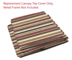 Somerset Gazebo Canyon Stripe Replacement Canopy -Garden Oasis 810549339 21