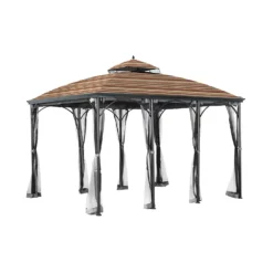 Somerset Gazebo Canyon Stripe Replacement Canopy -Garden Oasis 810549339 3