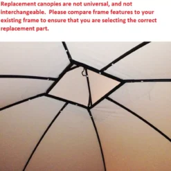 Somerset Gazebo Canyon Stripe Replacement Canopy -Garden Oasis 810549339 5