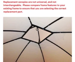 Somerset Gazebo Stone Stripe Replacement Canopy -Garden Oasis 810549340 51