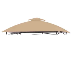 Dome Top Grill Gazebo Beige Replacement Canopy -Garden Oasis 810549341 11