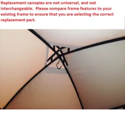 Dome Top Grill Gazebo Beige Replacement Canopy -Garden Oasis 810549341 4