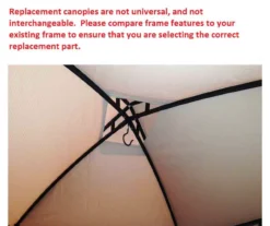 Dome Top Grill Gazebo Beige Replacement Canopy -Garden Oasis 810549341 41