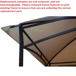 Dome Top Grill Gazebo Beige Replacement Canopy -Garden Oasis 810549341 5