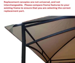 Dome Top Grill Gazebo Beige Replacement Canopy -Garden Oasis 810549341 51