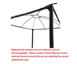 South Hampton Gazebo Beige Replacement Riplock Canopy & Side Mosquito Netting Set -Garden Oasis 810549343 41