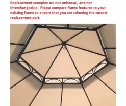 Southbay Gazebo Canyon Stripe Replacement Canopy -Garden Oasis 810549351 41