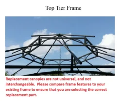 Southbay Gazebo Canyon Stripe Replacement Canopy -Garden Oasis 810549351 51