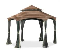 Southbay Gazebo Canyon Stripe Replacement Canopy -Garden Oasis 810549351 61