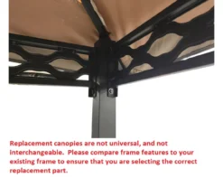 Pinehurst Grill Gazebo Beige Replacement Canopy -Garden Oasis 810549353 51