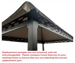 Pinehurst Grill Gazebo Beige Replacement Canopy -Garden Oasis 810549353 71