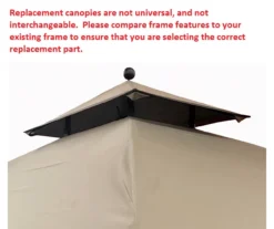 Pinehurst Grill Gazebo Beige Replacement Canopy -Garden Oasis 810549353 81