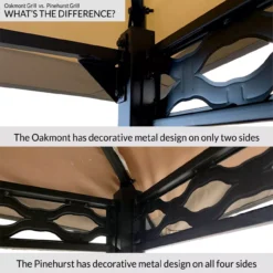 Pinehurst Grill Gazebo Beige Damask Replacement Canopy -Garden Oasis 810549360 3