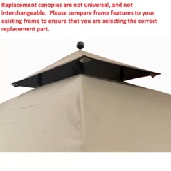 Pinehurst Grill Gazebo Beige Damask Replacement Canopy -Garden Oasis 810549360 7