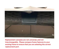 Augusta Gazebo Beige Replacement Canopy -Garden Oasis 810549365 71