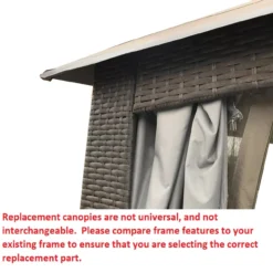 Augusta Gazebo Beige Replacement Riplock Canopy -Garden Oasis 810549366 6